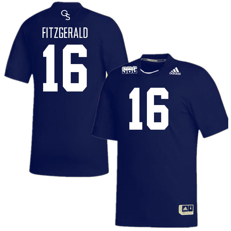 Men #16 Colton FitzGerald Georgia Southern Eagles College Football Jerseys Stitched Sale-Navy